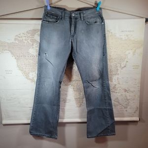 Levi's slim boot distressed jeans